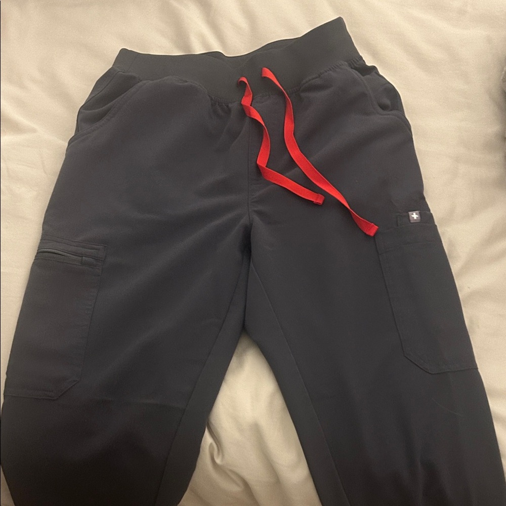 FIGS gray YOLA scrub bottoms